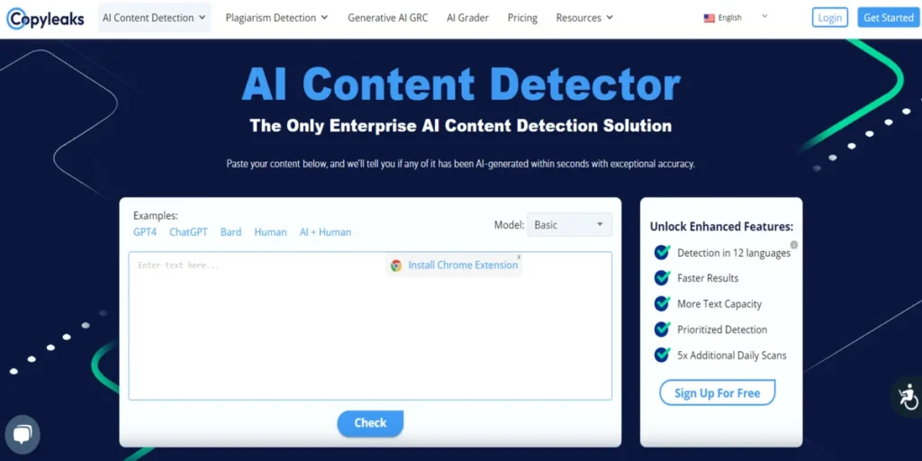 copyleaks ai content detector